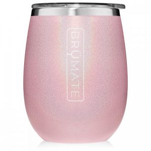 Brumate Uncorkd Xl 14 oz Wine Tumbler Glitter Blush