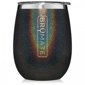 Brumate Uncorkd Xl 14 oz Wine Tumbler Glitter Charcoal