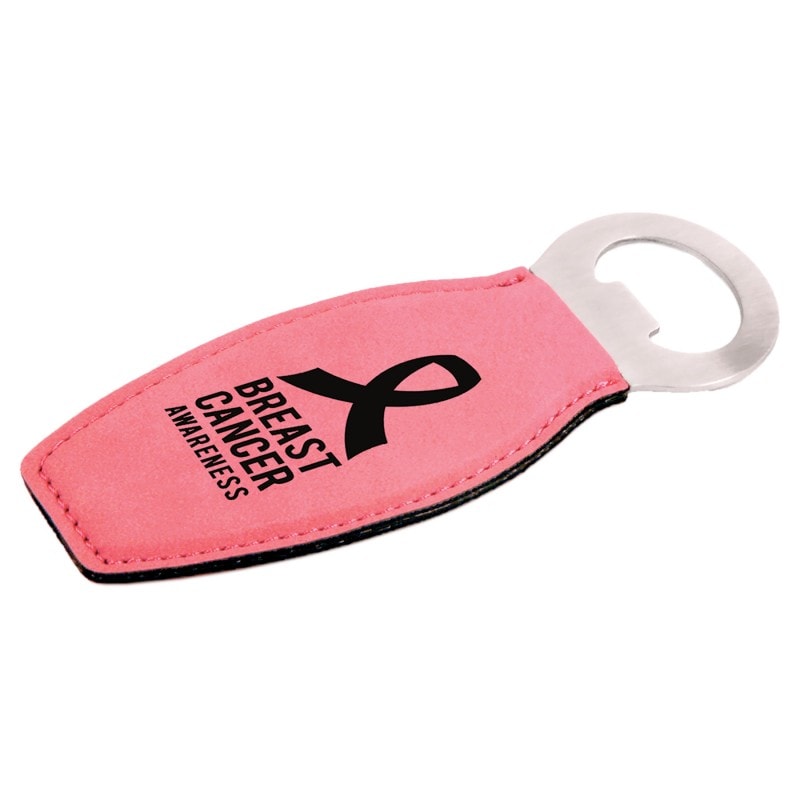 Pink Leatherette Magnetic Bottle Opener